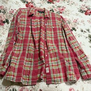 Ralph Lauren Red and Green Plaid Shirt